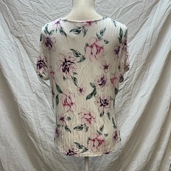 NWT Candies White and Pink Floral Blouse Size XXL - Picture 4 of 8
